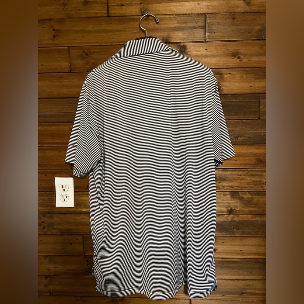 Peter Millar Summer comfort polo size Large striped EUC - Picture 3 of 8
